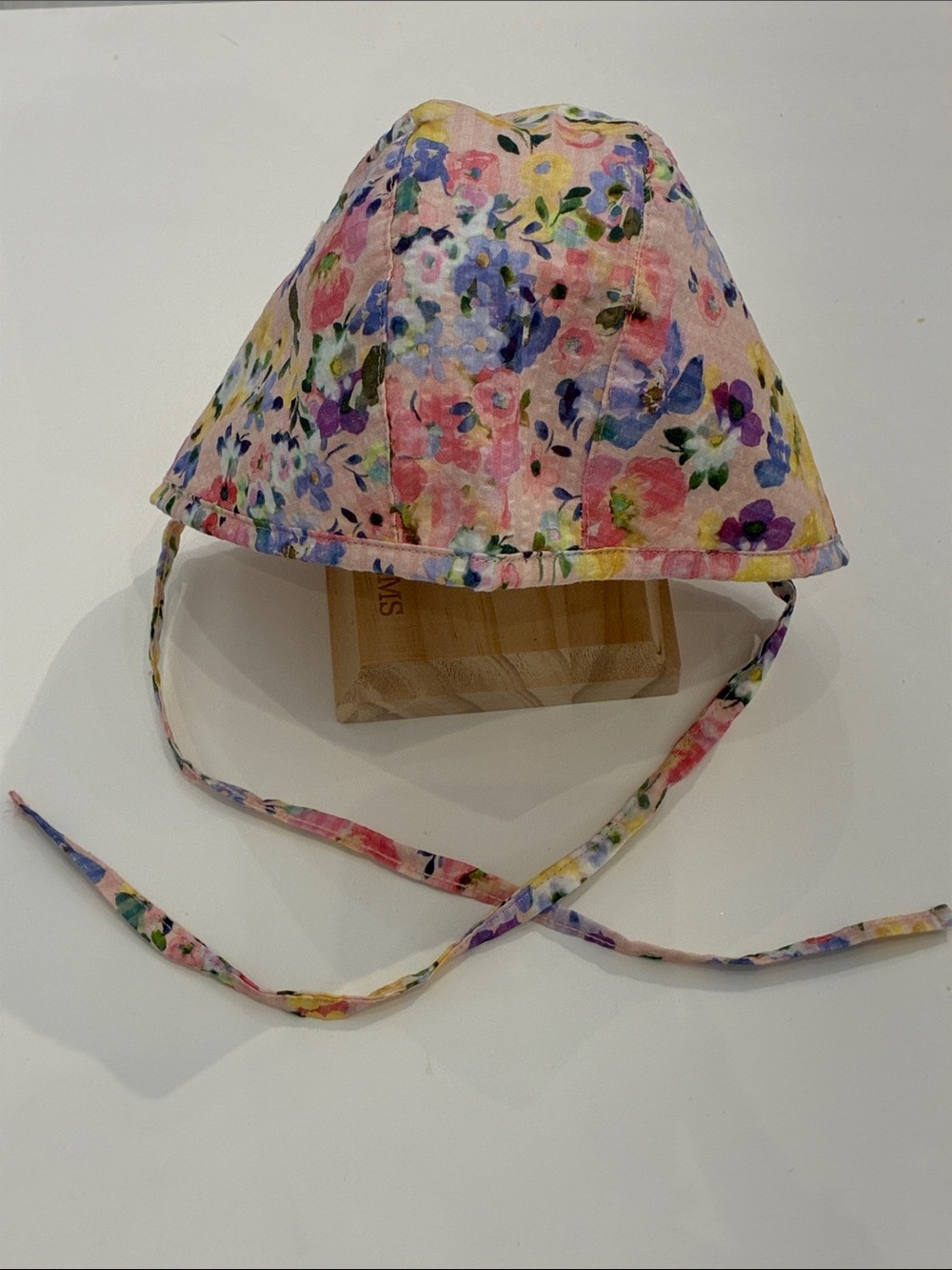 Floral Cotton Bonnet for Kids - Pink Multi
